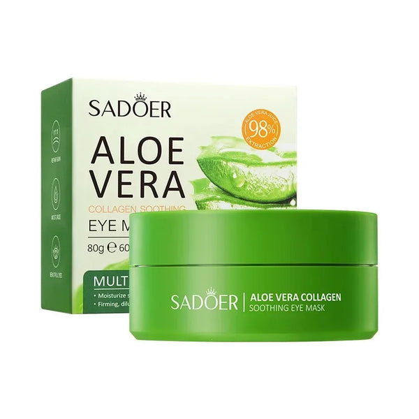 Masque Contour des Yeux à l'Aloe Vera et au Collagène – Anti-Cernes et Hydratation Profonde